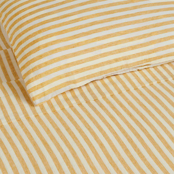 Yellow Stripe Standard Pillowslip - Set of 2