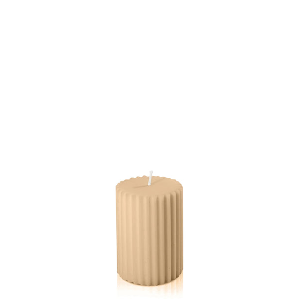 Toffee Fluted Candle - 7 x 10