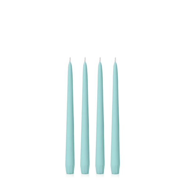 Aqua Taper Candle - 25cm - pack of 4