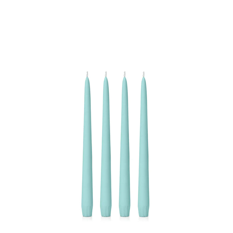 Pastel Teal Taper Candle - 25cm and 35cm- pack of 4