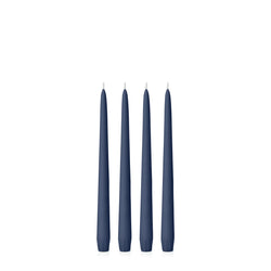 Navy Taper Candle - 25cm - Pack of 4