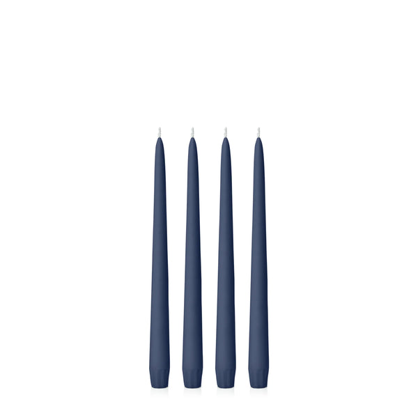 Navy Taper Candle - 25cm - Pack of 4