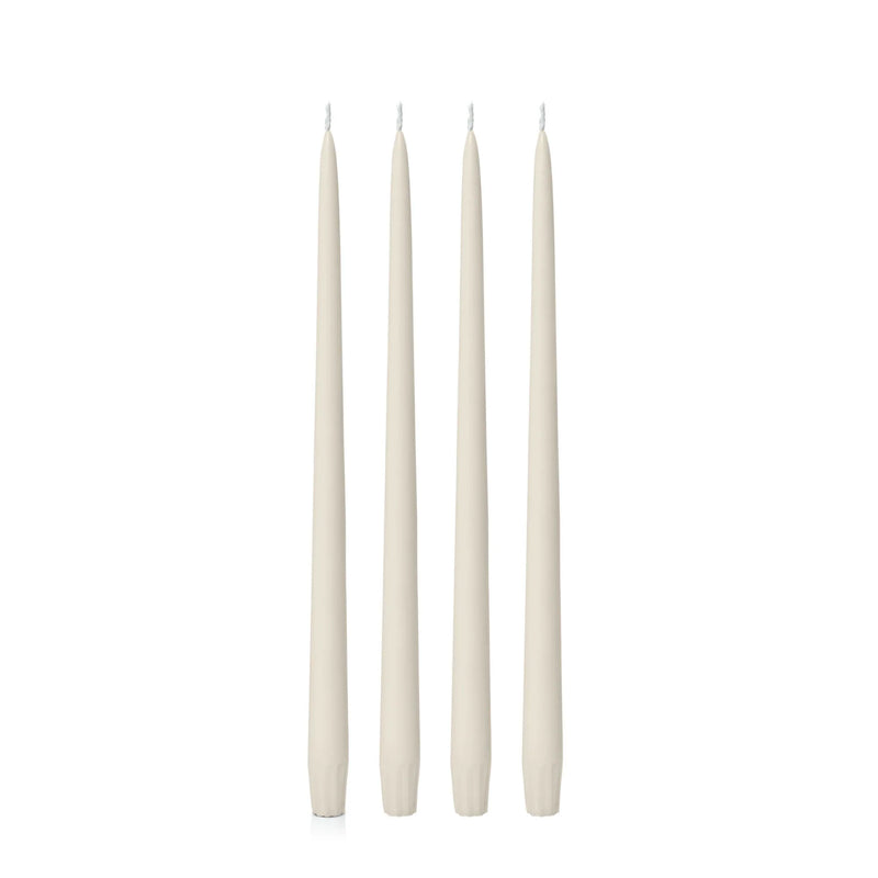 Ivory Taper Candle - 25cm and 35cm - Pack of 4