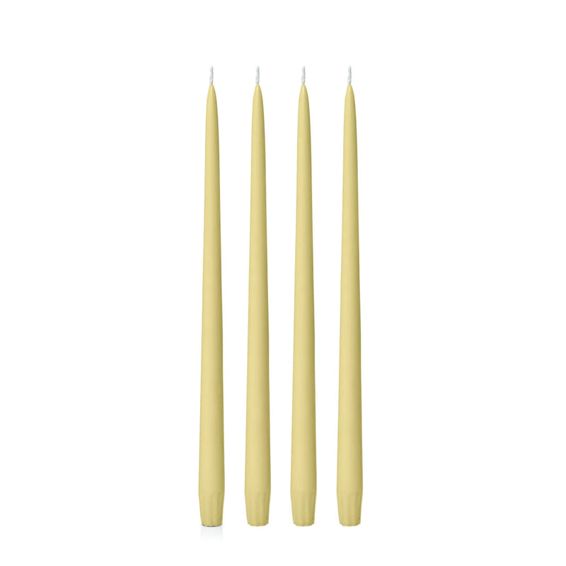 Lemon Taper Candle - 25cm - 35cm - Pack of 4