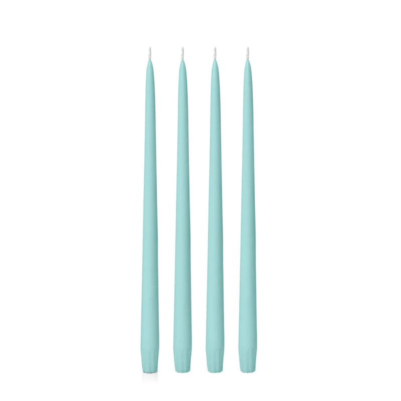 Pastel Teal Taper Candle - 25cm and 35cm- pack of 4