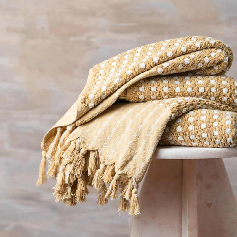 Chickpea Bath Sheet Collection | Nutmeg/Natural - Sarah Urban