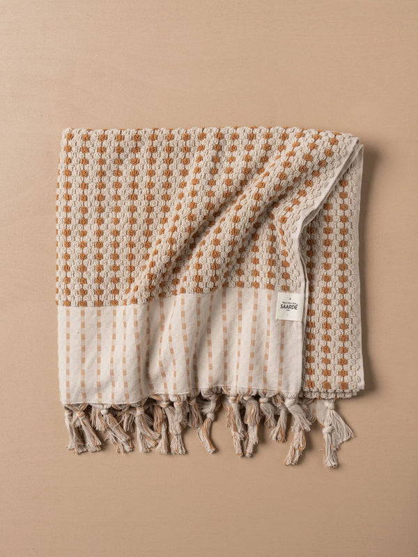 Chickpea Bath Sheet Collection | Stone/Terracotta