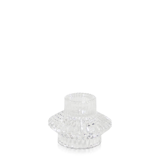 Clear Vintage Glass Candle Holder