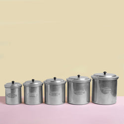 Vintage Set of Aluminium Canisters