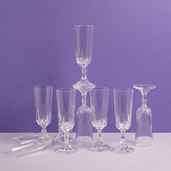 Vintage Crystal Champagne Flutes - Set of 8 - Sarah Urban