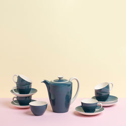 Vintage Teal Coffee Set