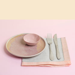 Peach / Lime Linen Napkins