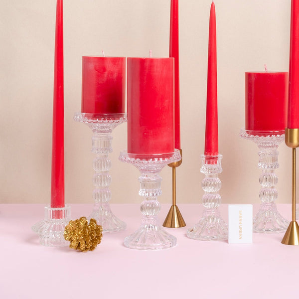 Red Pillar Candle