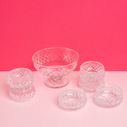 Vintage Trifle Bowl and 6 Dessert Bowls - Sarah Urban