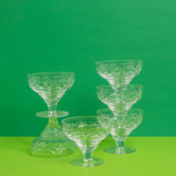 Vintage Crystal Dessert Parfait Glasses - Sarah Urban