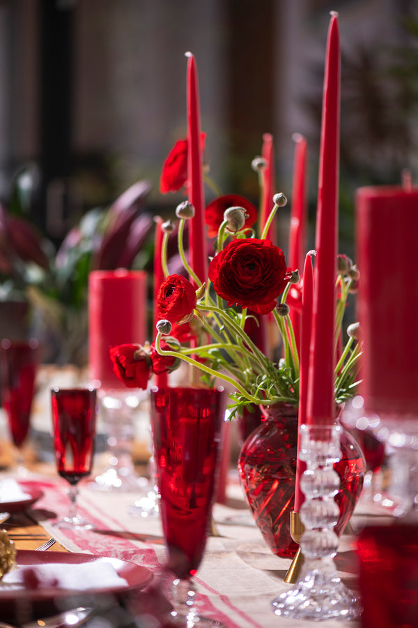 A Very Merry Christmas Red Table Setting for 8