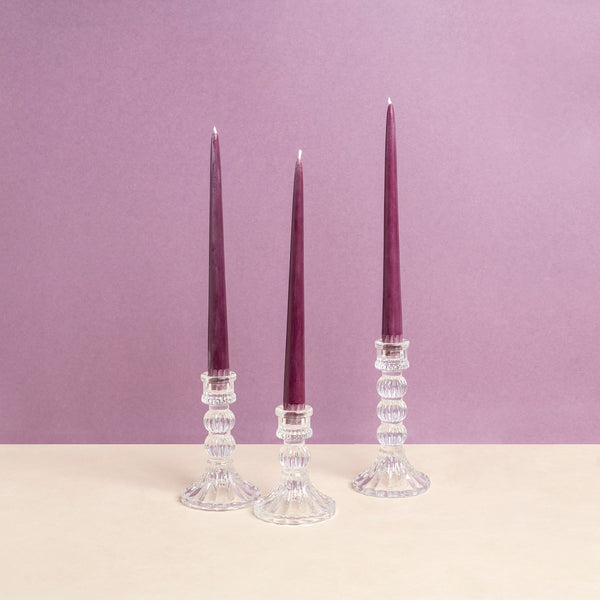 The Halo Glass Taper Candle Holder