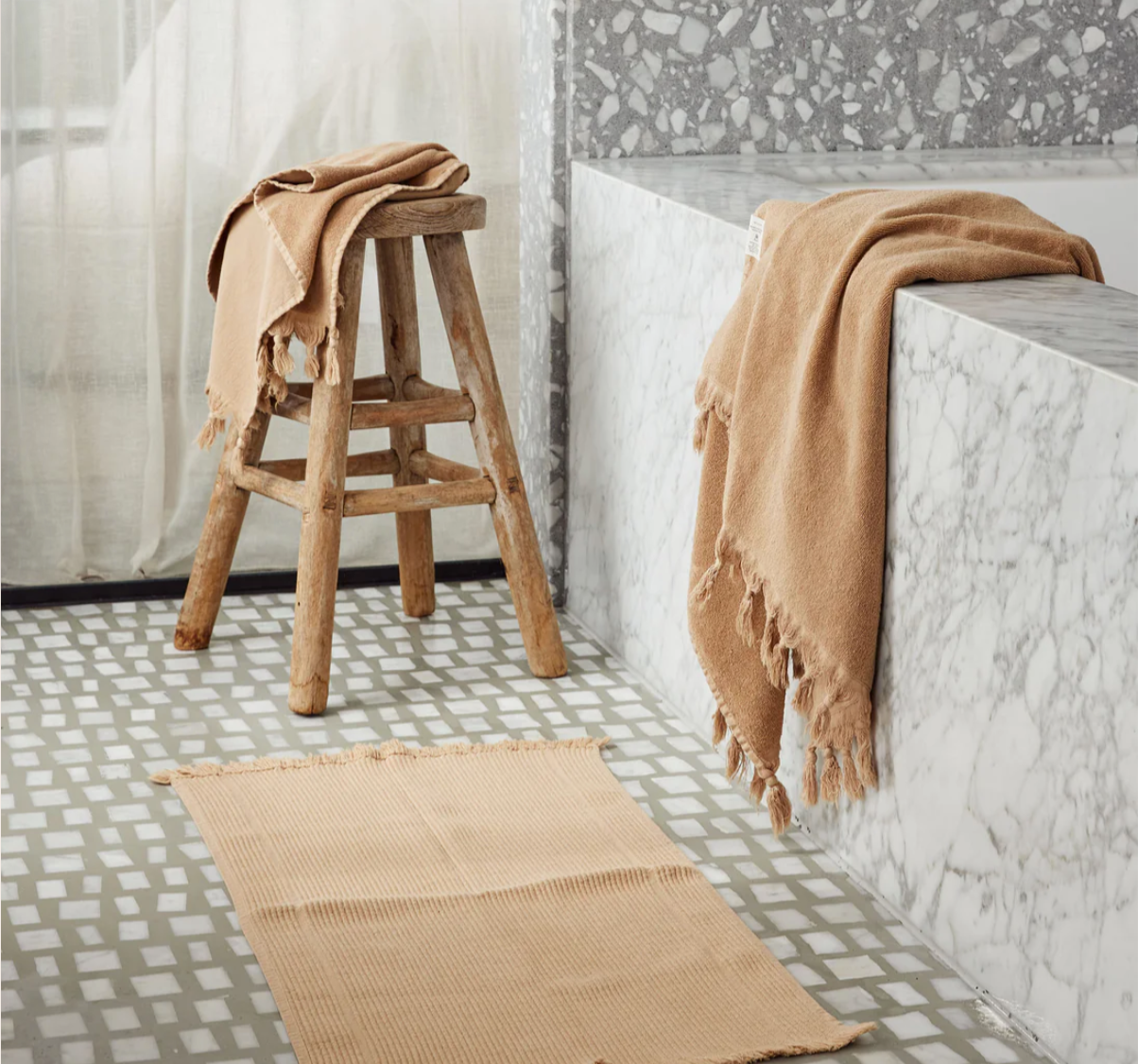 Vintage Wash Towel Collection - Nutmeg - Sarah Urban