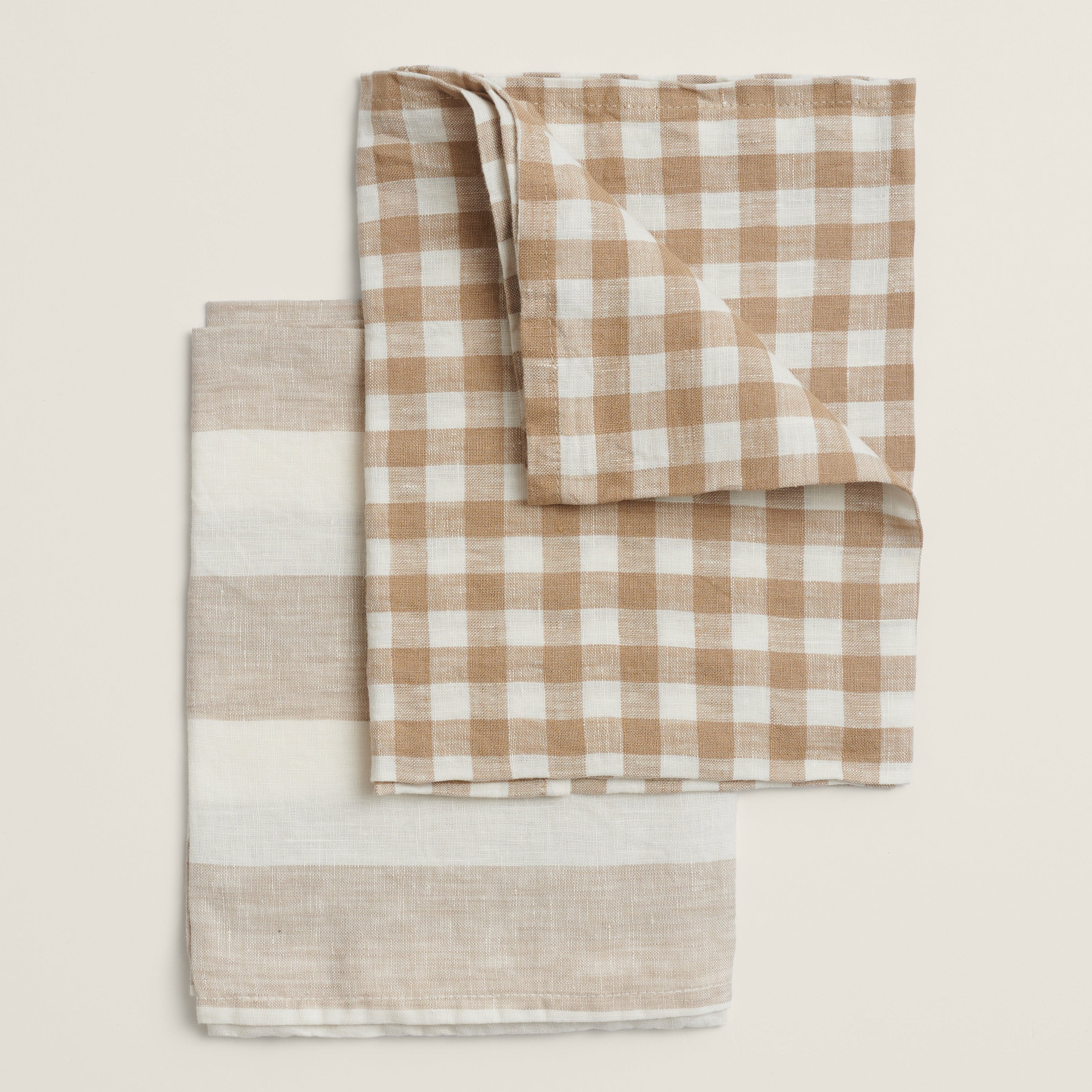 Tea Towel Set in Natural  - Set of 2