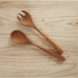 Teak salad servers - Sarah Urban